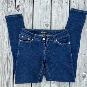 Women's bQb Jeans Design Fusion Skinny Stretch Dark Wash Junior Size 5